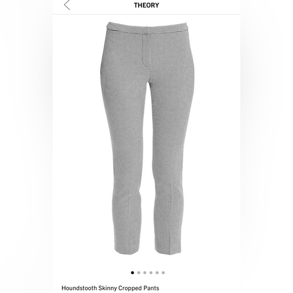 Theory Houndstooth Skinny Cropped Pants - Picture 2 of 8